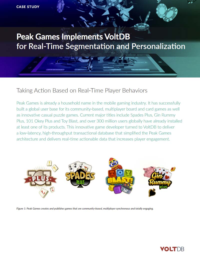 Volt Active Data Game Analytics / Peak Games Case Study